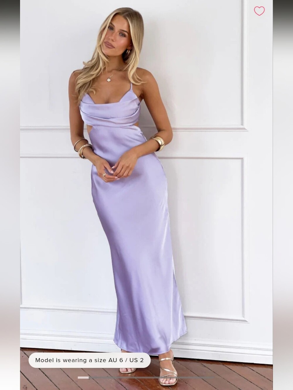 Beginning Boutique Taleah Lilac Cut Out Maxi Dress- 4